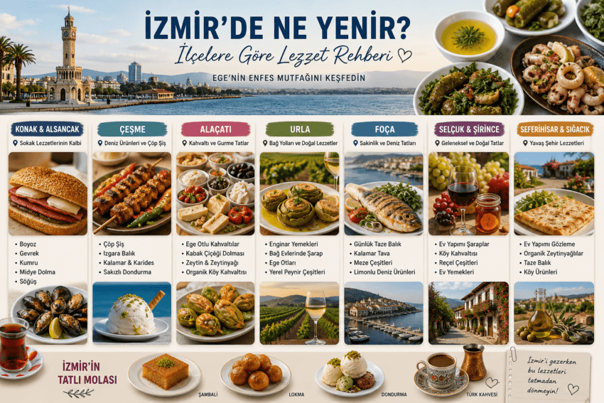 izmir İlçelere Göre En Meşhur Lezzetler Rehberi