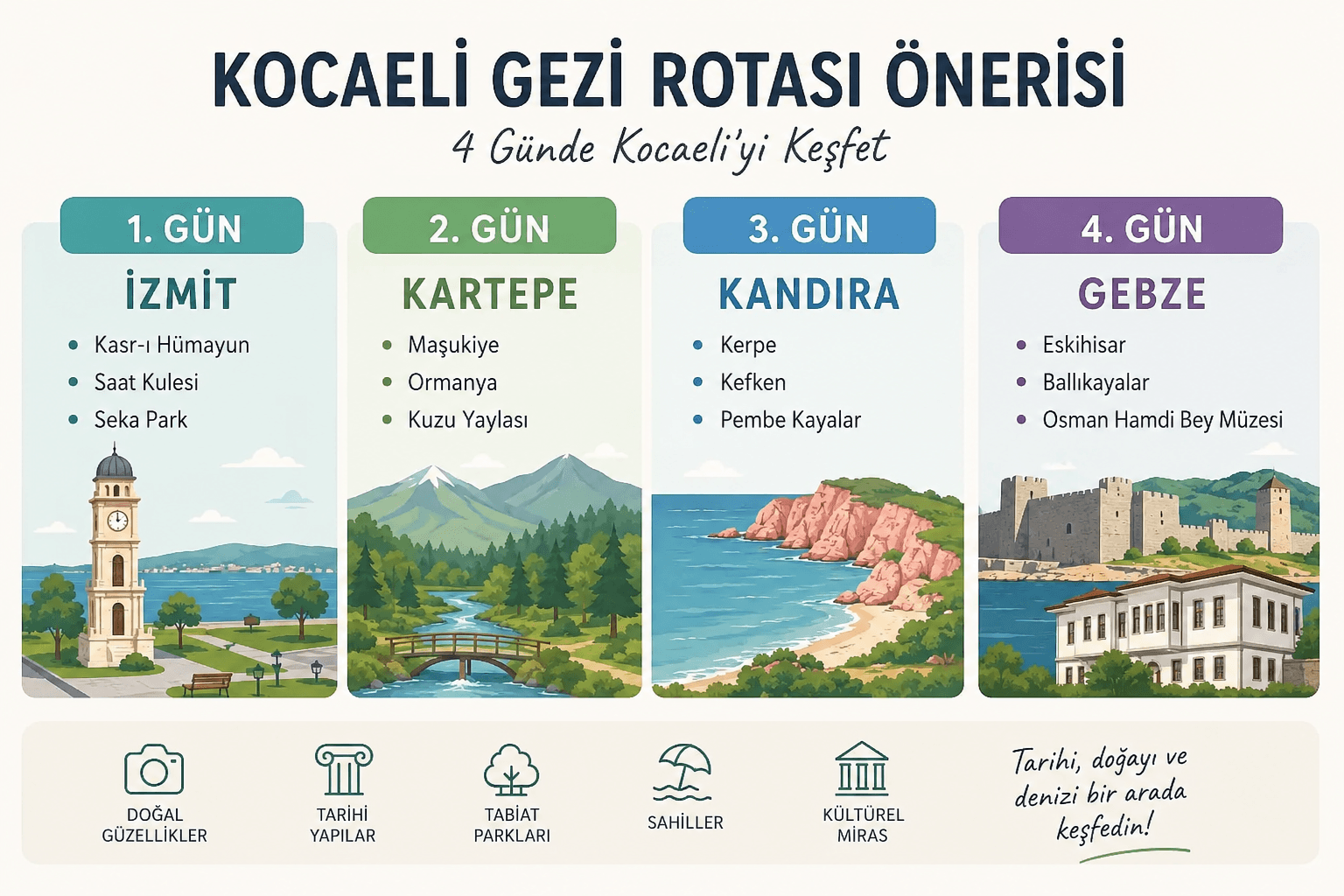 kocaeli gezi rotası