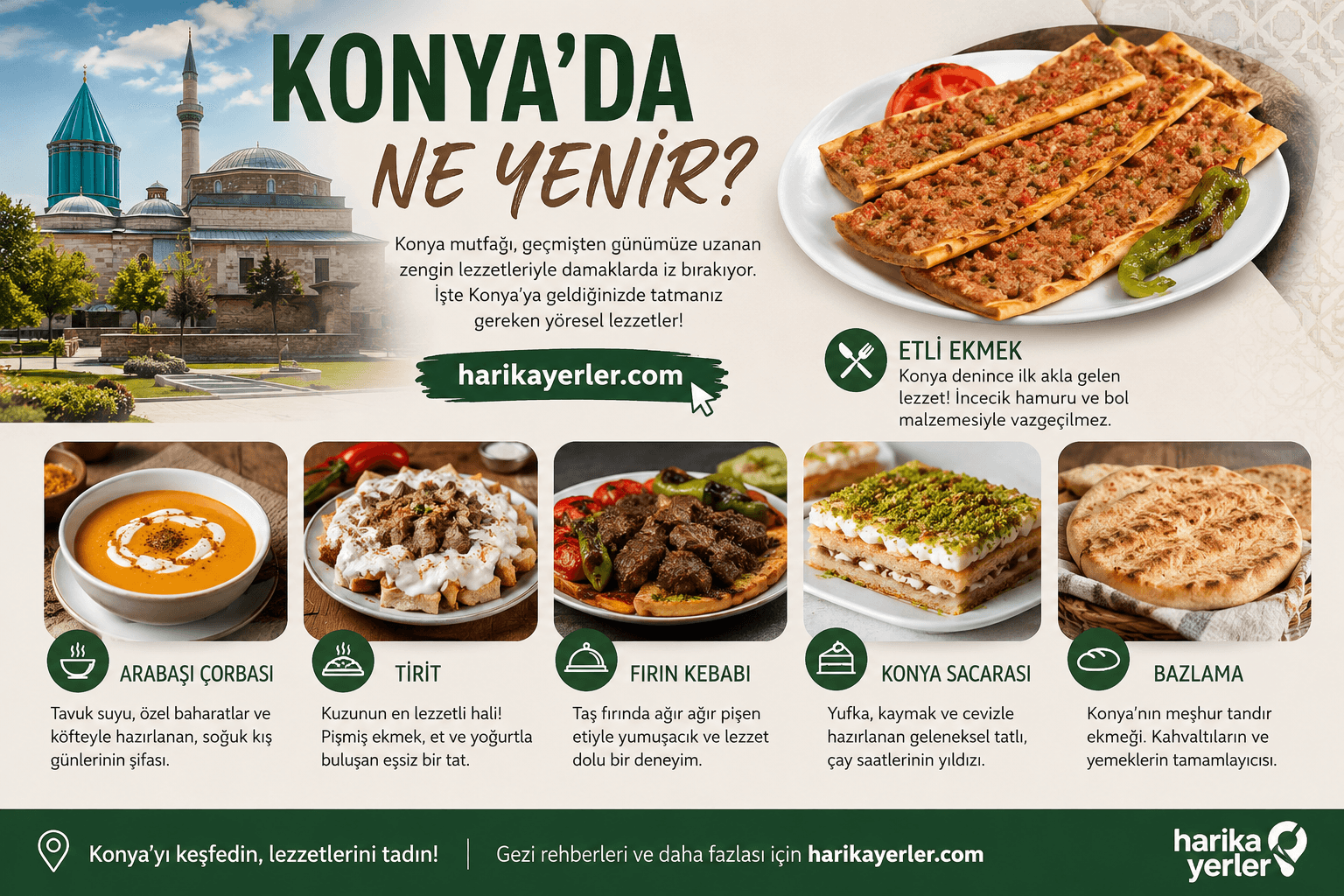 konyada ne yemeliyim